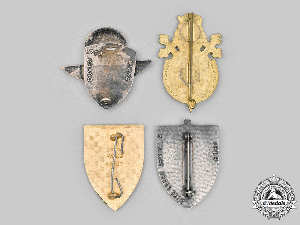 france,_v_republic._a_lot_of_four_regimental_badges_c2020_354_mnc6030