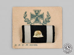 Germany, Imperial. A 1914 Iron Cross Ii Class Ribbon Bar, With Stahlhelm Pendant