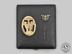 Germany, Third Reich. A Rare Defence Economy Leader Badge, With Case And Stick Pin Miniature