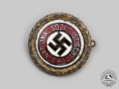 Germany, Nsdap. A Nsdap Golden Party Badge, Small Version By Deschler & Sohn, To Herbert Ruck