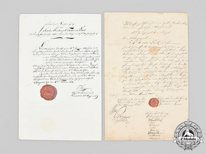prussia,_kingdom._three_documents_to_second_lieutenant_fedor_von_luck,1807/1821_c2020_450_mnc9517_1
