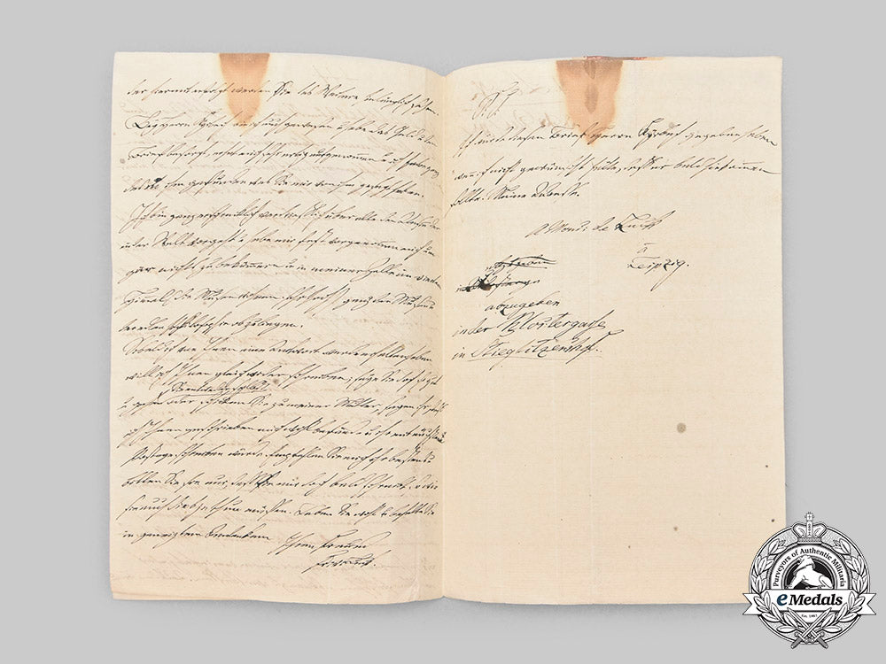prussia,_kingdom._three_documents_to_second_lieutenant_fedor_von_luck,1807/1821_c2020_453_mnc9522_1