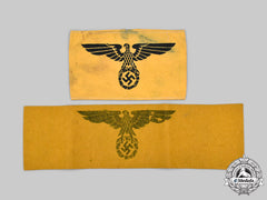 Germany, Wehrmacht. A Pair Of Wehrmacht Auxiliary Personnel Armbands