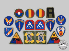 United States. A Lot Of Twelve U.s. Armed Forces And Two Foreign Sleeve Patches