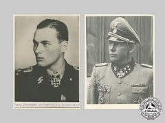 Germany, Ss. A Pair Of Postwar-Signed Photos Of Knight’s Cross Recipients