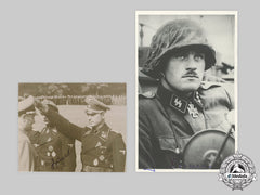 Germany, Ss. A Pair Of Postwar-Signed Photos Of Knight’s Cross Recipients