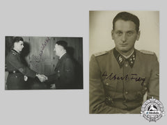 Germany, Ss. A Pair Of Postwar-Signed Photos Of Knight’s Cross Recipients