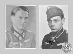 Germany, Heer. A Pair Of Postwar Signed Photos Of Knight’s Cross Recipients