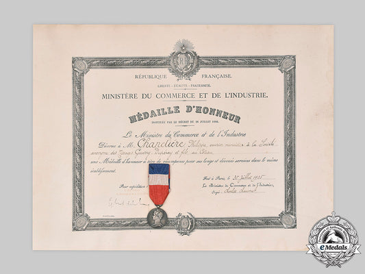 france,_iii_republic._a_ministry_of_commerce_and_industry_honour_ii_class,_silver_grade_medal_and_award_document_c2020_534_mnc5399_1