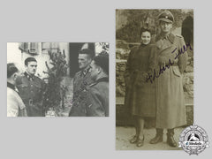 Germany, Ss. A Pair Of Postwar-Signed Photos Of Knight’s Cross Recipients