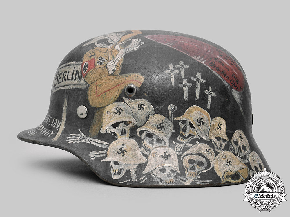 united_states._a_wehrmacht_m40_steel_helmet_with_g.i._souvenir_painting,1_st_infantry_division_c2020_584_mnc3101
