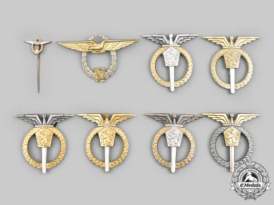 czechoslovakia,_socialist_republic._lot_of_eight_czechoslovak_air_force_badges_c2020_584_mnc9236