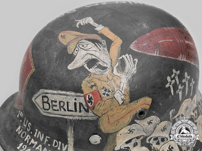 united_states._a_wehrmacht_m40_steel_helmet_with_g.i._souvenir_painting,1_st_infantry_division_c2020_585_mnc3103