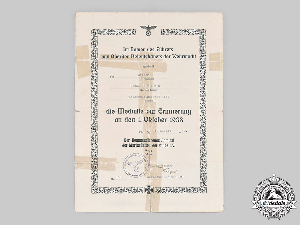 germany,_wehrmacht._a_sudetenland_medal,_with_award_document,_to_bruno_grenz_c2020_604_mnc5697
