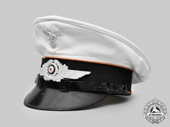 Germany, Luftwaffe. A Communications Em/Nco’s Summer Visor Cap, By L. & W. Storz