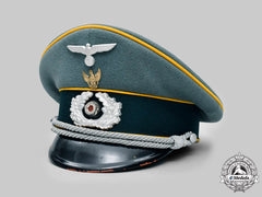 Germany, Heer. A Rare Armoured Cavalry/Reconnaissance Officer’s Visor Cap With Schwedter Eagle Tradition Badge, By Erel