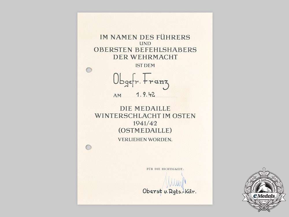 germany,_wehrmacht._an_eastern_front_medal,_with_award_document,_to_obergefreiter_franz_c2020_660_mnc3166_1