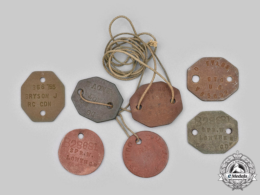 canada,_united_kingdom._a_second_war_lot_of_seven_military_identification_tags_c2020_664_mnc7860_1