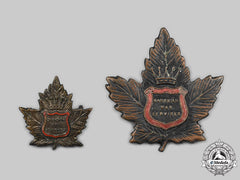 Canada, Commonwealth. A Salvation Army Canadian War Services Cap Badge And Collar Tab