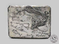 Germany, Weimar Republic. A Silver Cigarette Case To Major Von Wangenheim, Advisor To Chiang Kai-Shek