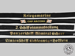 Germany, Kriegsmarine. A Lot Of Cap Tally Ribbons