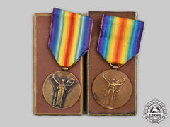 France, Iii Republic. Two Victory Medals, Type I, Official Version