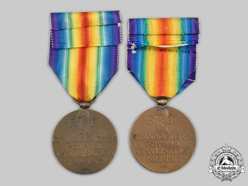 france,_iii_republic._two_victory_medals,_type_i,_official_version_c2020_694_mnc1863_1_1_1