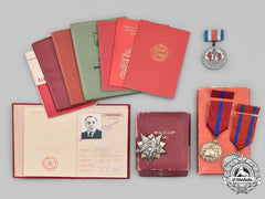 Yugoslavia, Czechoslovakia. A Lot Of Four Socialist Awards And Eight Award Booklets