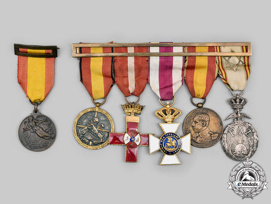 spain,_kingdom,_francoist_era._six_medals&_awards_c2020_714_mnc0334
