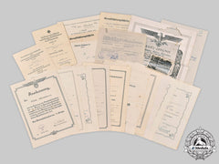 Germany, Heer. A Lot Of Award Documents & Correspondence To Wilhelm Schombera, Infanterie-Regiment 133