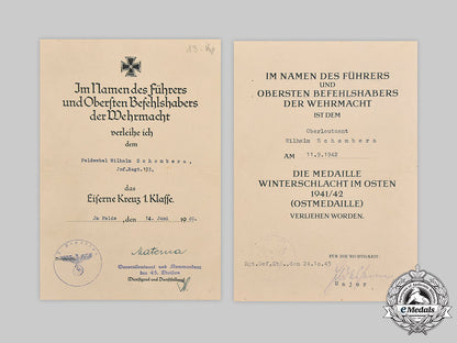germany,_heer._a_lot_of_award_documents&_correspondence_to_wilhelm_schombera,_infanterie-_regiment133_c2020_729_mnc1285
