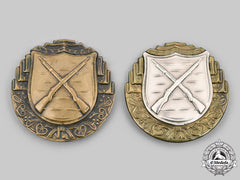 Czechoslovakia, Republic. Two Army Rifleman Proficiency Badges