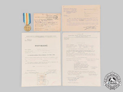 czechoslovakia,_republic;_slovakia,_republic._group_of_ten_first_and_second_war_awards_with_documents,_to_jaroslav_kučera_c2020_732_mnc6023