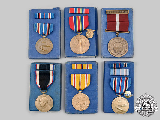 united_states._a_lot_of_six_medals,_boxed_c2020_754_mnc3158