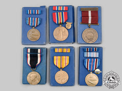 United States. A Lot Of Six Medals, Boxed