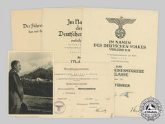 Germany, Nskov. The Award Documents To Nskov Official Wilhelm Otte, With An Ah Signed Photo