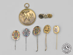 Germany, Federal Republic. A Lot Of Sports Pins And Medals
