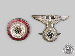 Germany, Nsdap. A Pair Of Political Cap Insignia