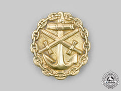 Germany, Imperial. A Rare Maker-Marked Gold Grade Naval Wound Badge
