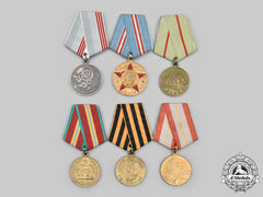 Russia, Soviet Union. A Lot Of Six Medals