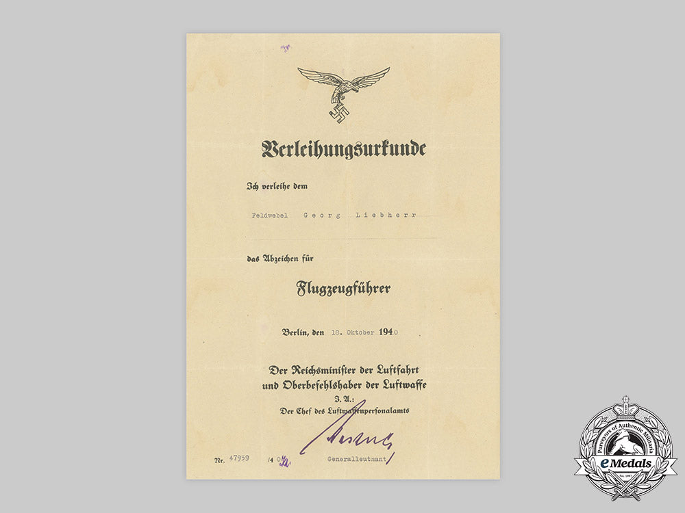 germany,_luftwaffe._a_pilot_badge_certificate_to_feldwebel_georg_liebherr(_kifa)_c2020_814emd_132_1