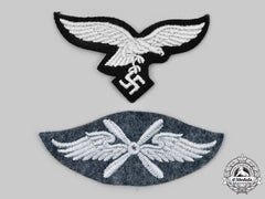 Germany, Luftwaffe. A Pair Of Uniform Insignia