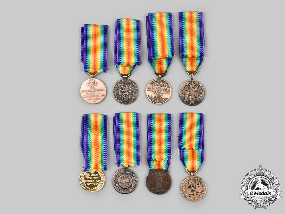 international._a_lot_of_eight_first_war_replica_miniature_victory_medals_c2020_845_mnc6832_1