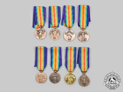 International. A Lot Of Eight First War Miniature Victory Medals