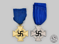 Germany, Third Reich. A Pair Of Civil Service Long Service Crosses