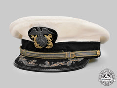 United States. A Usn Commander's Visor Cap, Named To Commander C.p. Hogan