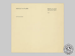 Germany, Nsdap. A Mint And Unused Reichs Chancellery Stationary Sheet