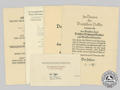 Germany, Third Reich. A Lot Of Award Documents &  Correspondence To Ministerialrat Walther Widmann-Mathes