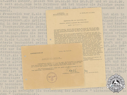 germany,_heer._two_documents_to_artillery_oberleutnant_hutner(_ek1)_c2020_910emd_154_1