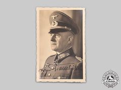 Germany, Wehrmacht. A Wartime Signed Portrait Of Generalfeldmarschall Walther Von Brauchitsch
